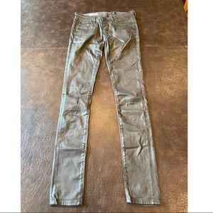 women’s AG skinny leatherette pants